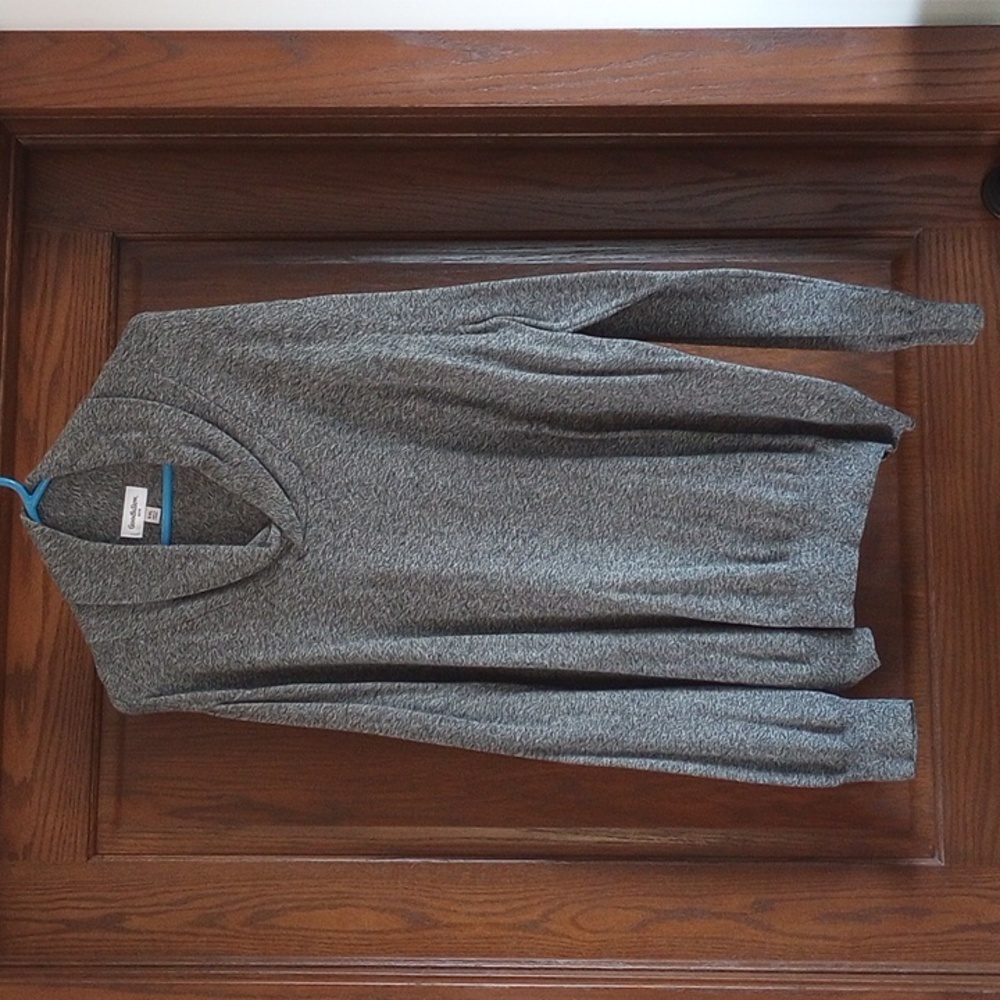 Men's long sleeve sweater, charcoal gray, size XXL